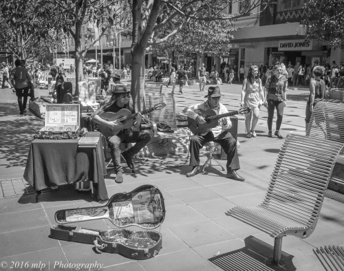Buskers in Bourke St Mall, Melbourne CBD