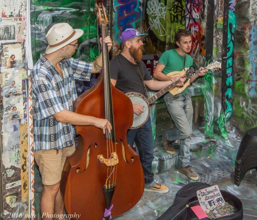 Buskers in Centre Place, Melbourne CBD