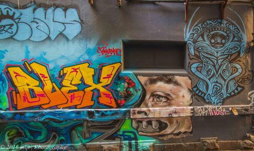 Street Art, Flinders Crt, Melbourne CBD, Victoria