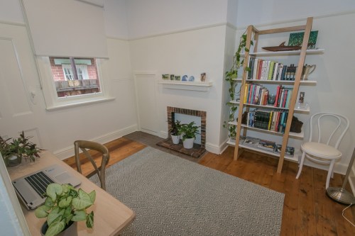 Dining Room with table setup as desk